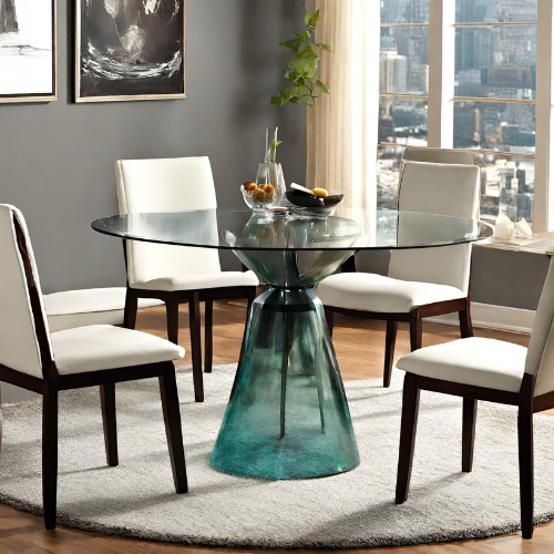 Round Glass Dining Set 5 Pieces